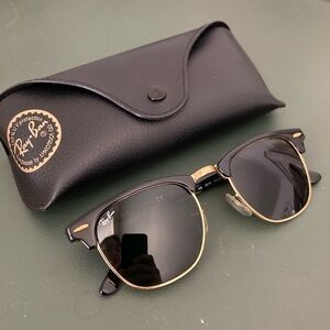 Ray-Ban Black Sunglasses with Gold Detail